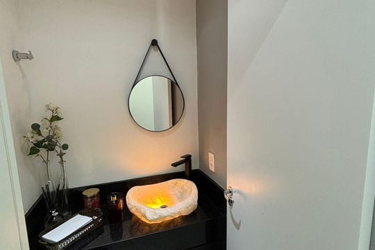Lavabo de apartamento para alugar com 3 quartos, 89m² em Tamboré, Barueri