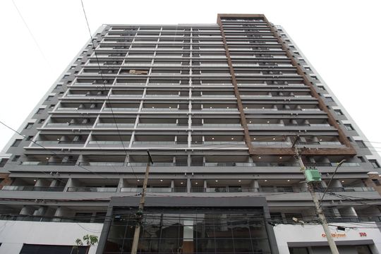 Fachada do Prédio de kitnet/studio para alugar com 1 quarto, 30m² em Indianópolis, São Paulo
