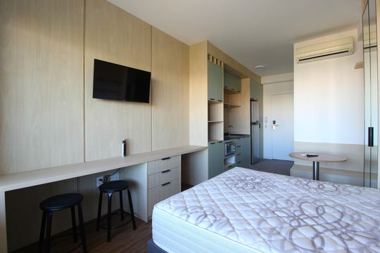 Studio de kitnet/studio para alugar com 1 quarto, 30m² em Indianópolis, São Paulo