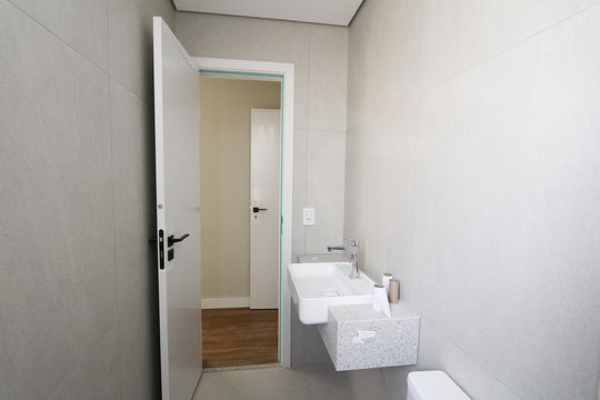 Banheiro da Suíte de apartamento à venda com 3 quartos, 109m² em Santa Lúcia, Belo Horizonte