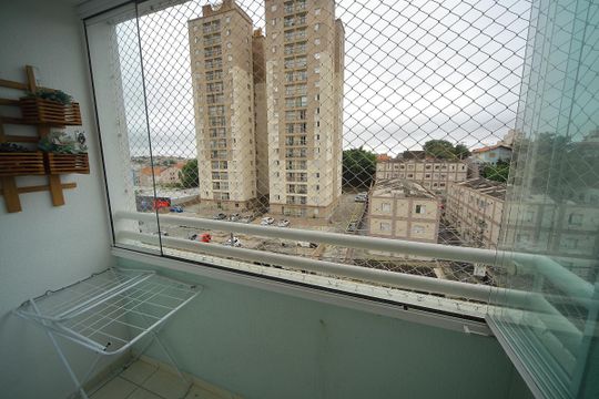 Varanda da Sala de apartamento à venda com 2 quartos, 55m² em Alves Dias, São Bernardo do Campo