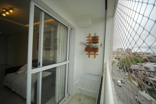 Varanda da Sala de apartamento para alugar com 2 quartos, 55m² em Alves Dias, São Bernardo do Campo
