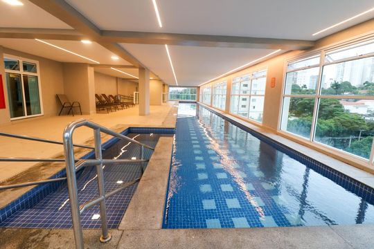 Área comum - Piscina de apartamento para alugar com 2 quartos, 66m² em Campo Belo, São Paulo