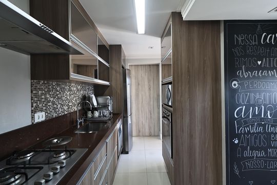 Cozinha de apartamento à venda com 3 quartos, 96m² em Jardim, Santo André