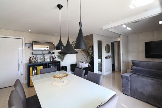 Sala de apartamento à venda com 3 quartos, 96m² em Jardim, Santo André