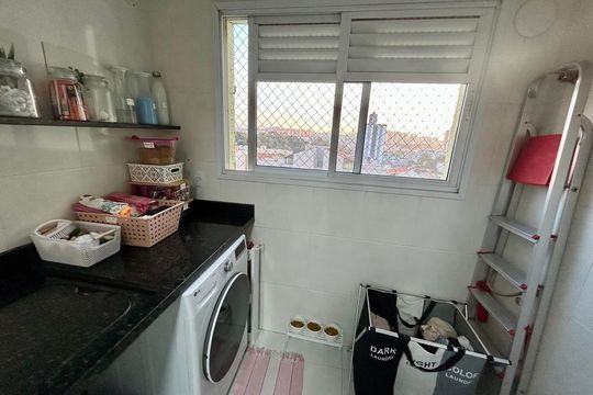 Área de serviço de apartamento à venda com 2 quartos, 59m² em Vila Príncipe de Gales, Santo André