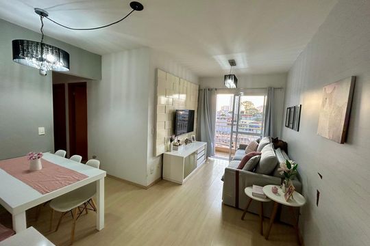 Sala de apartamento à venda com 2 quartos, 59m² em Vila Príncipe de Gales, Santo André