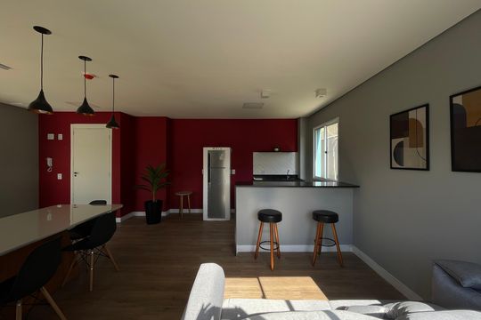 Área Comum - Salão de Festas  de apartamento para alugar com 1 quarto, 18m² em Vila Granada, São Paulo