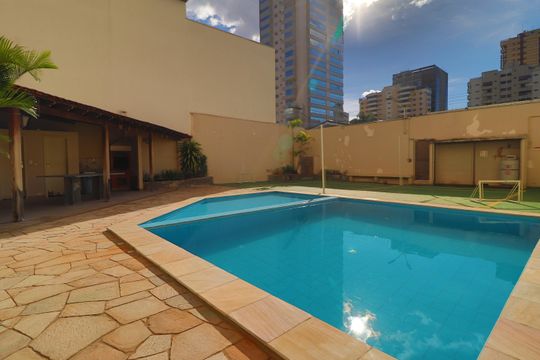 Área comum - Piscina de apartamento para alugar com 3 quartos, 115m² em Centro, Uberlândia