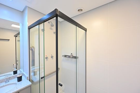 Banheiro Social de kitnet/studio para alugar com 1 quarto, 22m² em Vila Mariana, São Paulo