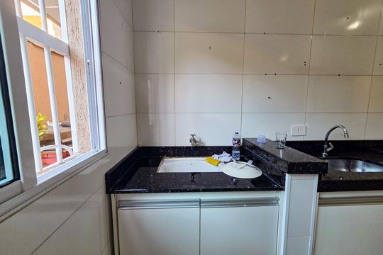 Área de Serviço de casa de condomínio para alugar com 2 quartos, 74m² em Canto do Forte, Praia Grande