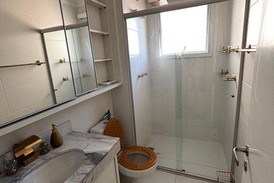 Banheiro de apartamento para alugar com 3 quartos, 94m² em Centro, São Bernardo do Campo