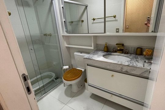 Banheiro de apartamento para alugar com 3 quartos, 94m² em Centro, São Bernardo do Campo