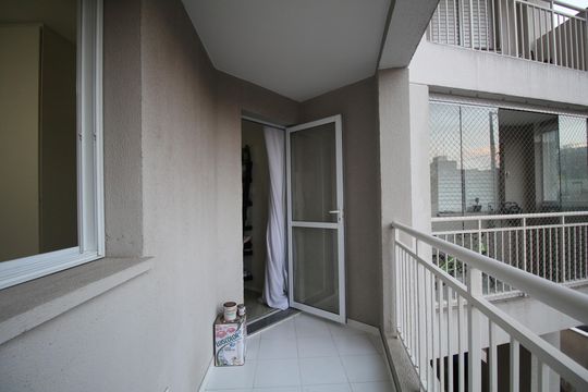 Varanda de apartamento à venda com 2 quartos, 52m² em Jardim Monte Alegre, Taboão da Serra