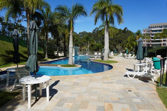 Área comum - Piscina de apartamento à venda com 2 quartos, 100m² em Tamboré, Santana de Parnaíba