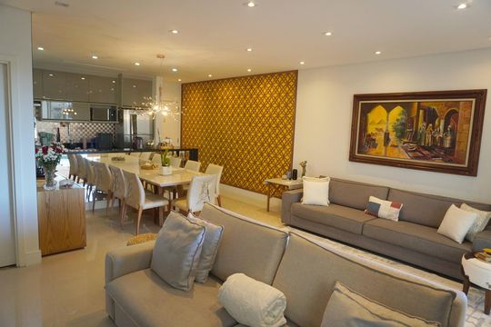 Sala de Estar / Jantar de apartamento à venda com 2 quartos, 100m² em Tamboré, Santana de Parnaíba