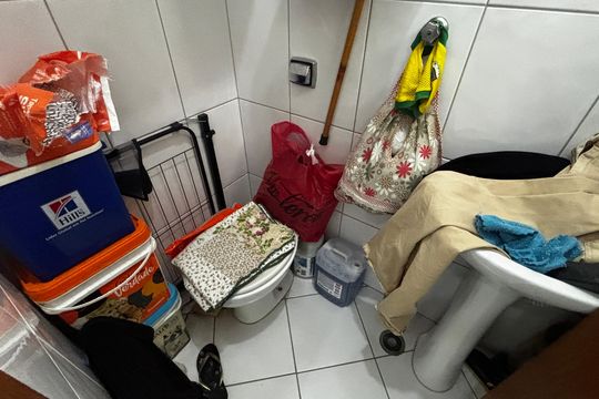 Área de Serviço - Banheiro de apartamento à venda com 3 quartos, 112m² em Campestre, Santo André