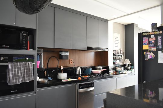 Cozinha de apartamento à venda com 2 quartos, 117m² em Vila Clementino, São Paulo
