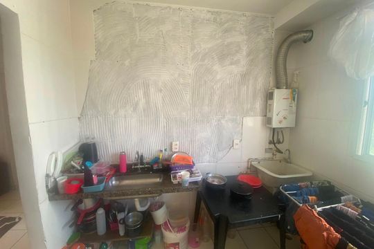 Cozinha de apartamento para alugar com 2 quartos, 47m² em Banco de Areia, Mesquita