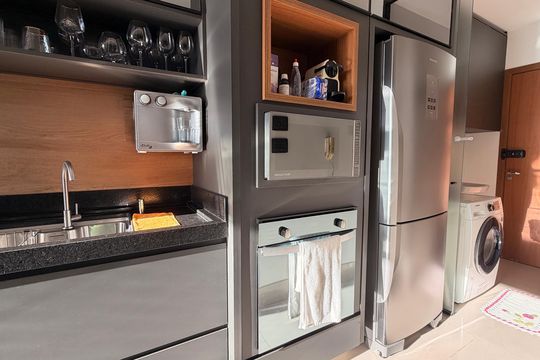 Cozinha de apartamento à venda com 3 quartos, 106m² em Jardim Atlantico, Goiânia
