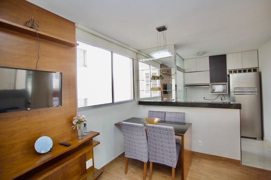 Sala de apartamento para alugar com 2 quartos, 52m² em Bernardo Monteiro, Contagem