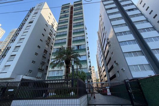Fachada de apartamento para alugar com 1 quarto, 28m² em José Menino, Santos