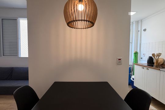 Cozinha e Área de Serviço de apartamento para alugar com 1 quarto, 28m² em José Menino, Santos