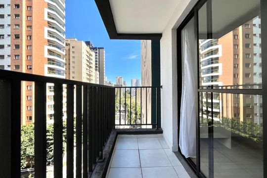 Varanda de kitnet/studio para alugar com 1 quarto, 20m² em Vila Clementino, São Paulo