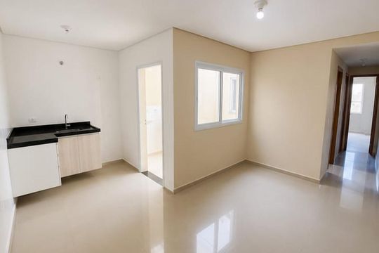 Cozinha de casa de condomínio à venda com 2 quartos, 56m² em Jardim Santo Alberto, Santo André