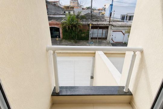 Varanda de casa de condomínio à venda com 2 quartos, 56m² em Jardim Santo Alberto, Santo André
