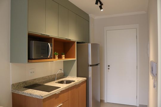 Cozinha de apartamento à venda com 1 quarto, 24m² em Vila Leopoldina, São Paulo