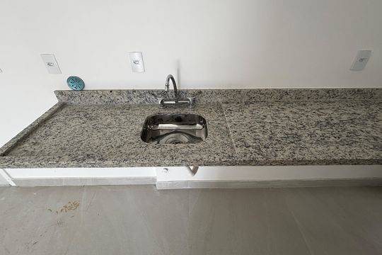 Cozinha e Área de Serviço de apartamento à venda com 2 quartos, 56m² em Parque das Nações, Santo André