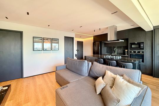 Sala  de apartamento à venda com 2 quartos, 78m² em Brooklin, São Paulo