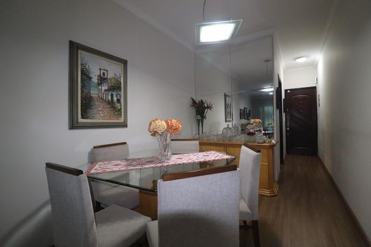 Sala de apartamento à venda com 3 quartos, 104m² em Vila Alzira, Santo André