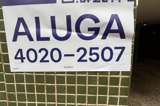 Placa  de apartamento para alugar com 3 quartos, 90m² em Lagoa, Rio de Janeiro