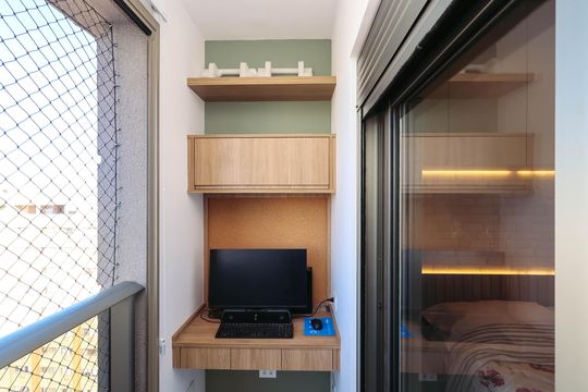 Varanda do Quarto de apartamento à venda com 1 quarto, 39m² em Vila Mariana, São Paulo