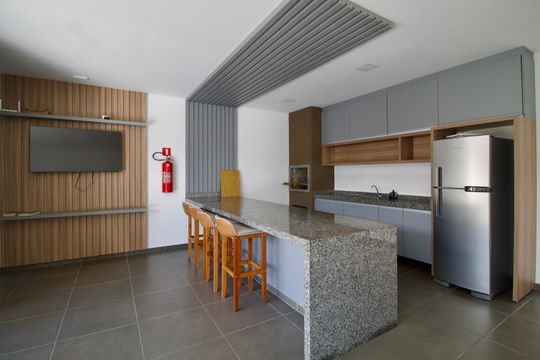 Área comum - Espaço Gourmet de apartamento para alugar com 2 quartos, 45m² em Atuba, Curitiba