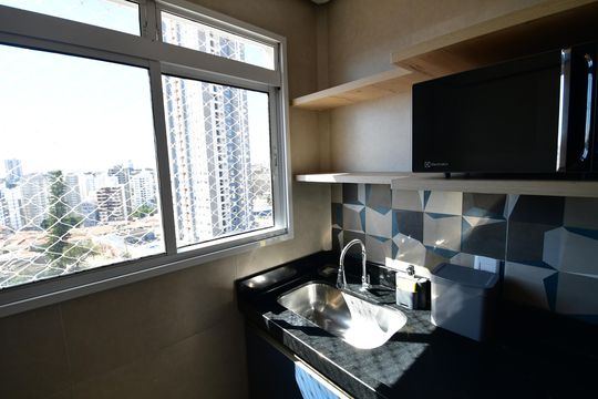 Cozinha de apartamento à venda com 1 quarto, 51m² em Jardim Primavera, Campinas