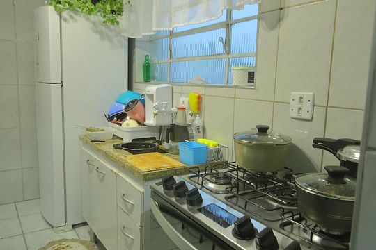 Cozinha  de apartamento à venda com 1 quarto, 44m² em Baeta Neves, São Bernardo do Campo