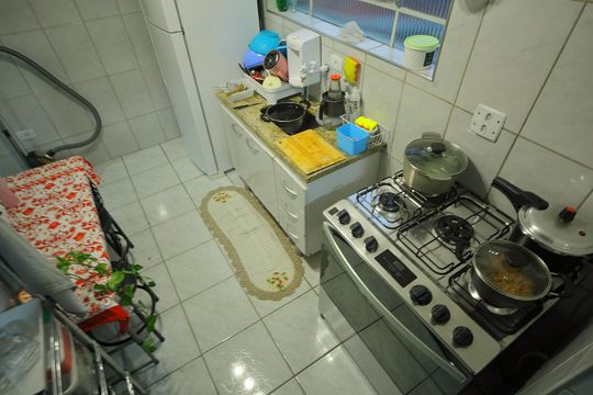 Cozinha  de apartamento à venda com 1 quarto, 44m² em Baeta Neves, São Bernardo do Campo