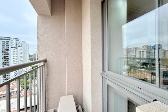 Sacada  de kitnet/studio para alugar com 1 quarto, 22m² em Santo Amaro, São Paulo