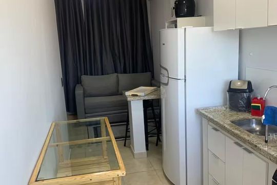 Cozinha de apartamento para alugar com 1 quarto, 42m² em Jardim da Luz, Goiânia
