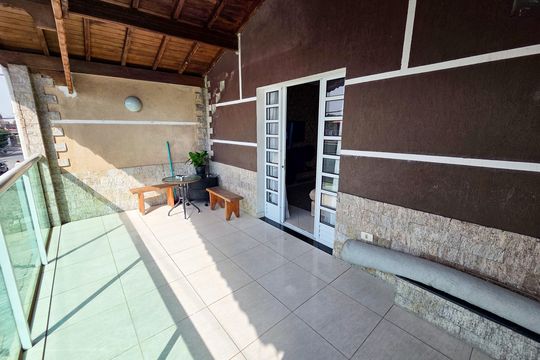 Varanda de casa de condomínio para alugar com 3 quartos, 244m² em Jardim Aloha, Praia Grande