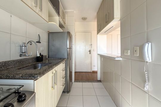 Cozinha de apartamento para alugar com 2 quartos, 46m² em Vila das Merces, São Paulo