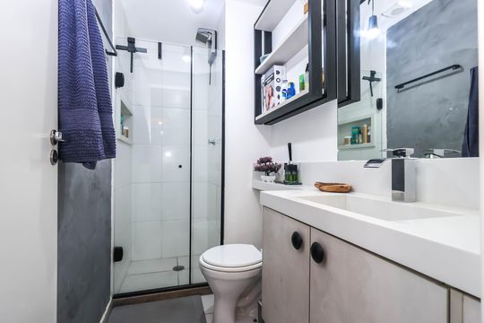 Banheiro de apartamento à venda com 2 quartos, 40m² em Liberdade, São Paulo