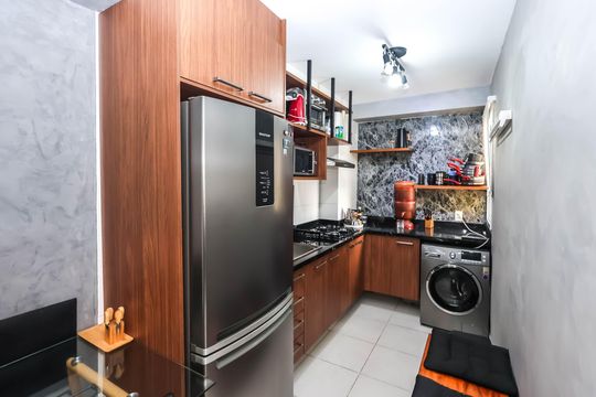 Cozinha de apartamento à venda com 2 quartos, 40m² em Liberdade, São Paulo
