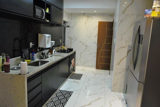 Cozinha de casa de condomínio à venda com 3 quartos, 110m² em Rocha, Rio de Janeiro