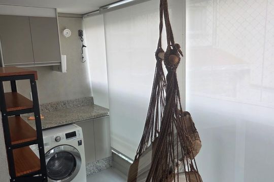 Área de serviço de apartamento para alugar com 2 quartos, 56m² em Santa Cecilia, São Paulo