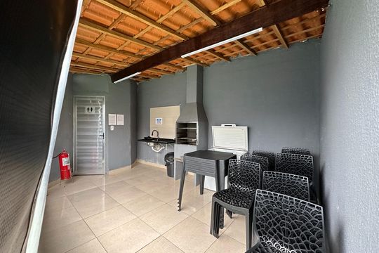 Área comum - Churrasqueira de casa de condomínio para alugar com 2 quartos, 75m² em Jardim Jacinto, Jacareí