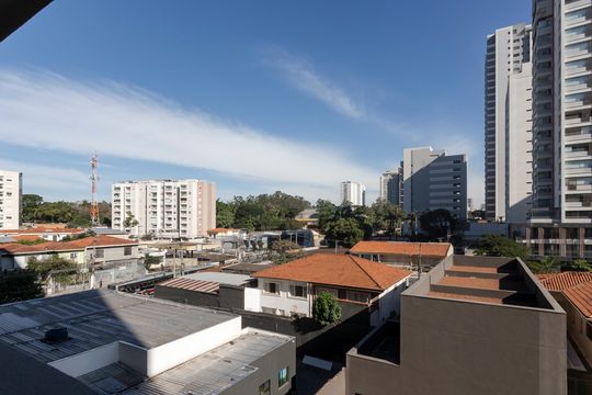 Vista da Varanda de kitnet/studio para alugar com 1 quarto, 17m² em Santo Amaro, São Paulo